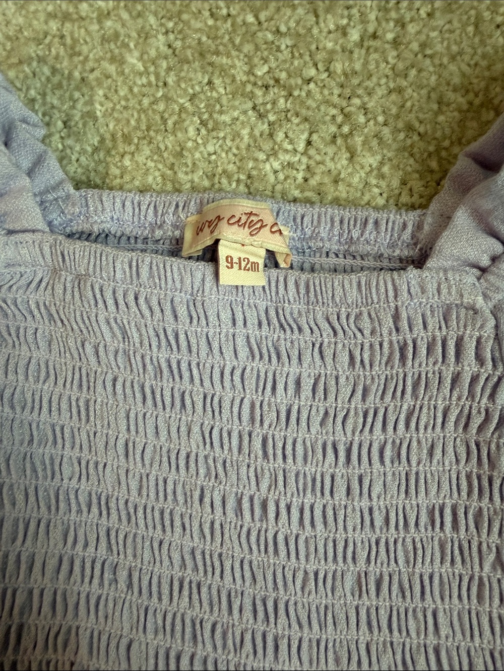 Worn Once Ivy City Co Purple Onesie Size 9-12 Months - Picture 2 of 5